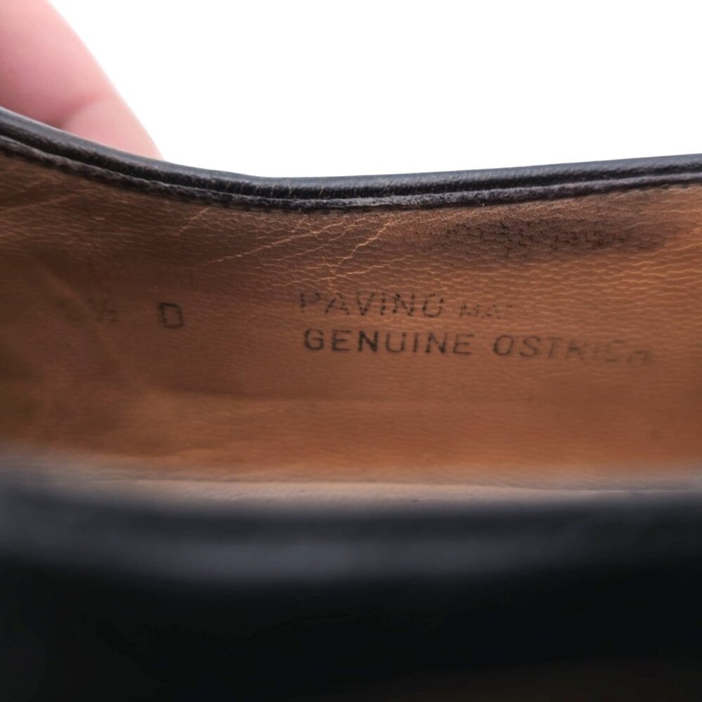 Vintage Bally Switzerland Exotic Ostrich Leather Dress Shoe Men 9.5 Brown Loafer - Picture 7 of 12